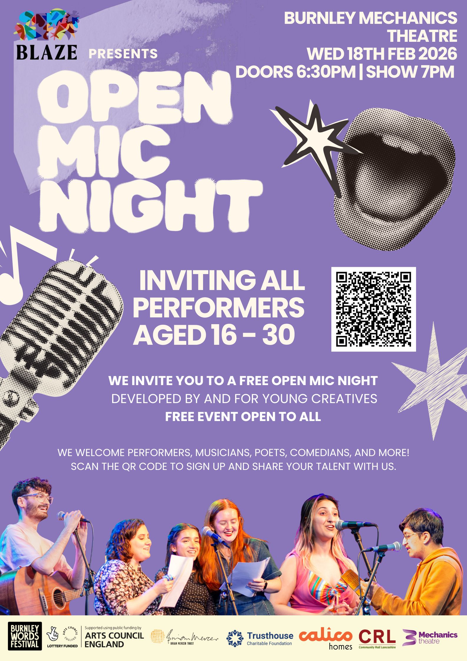 Blaze Open Mic Night